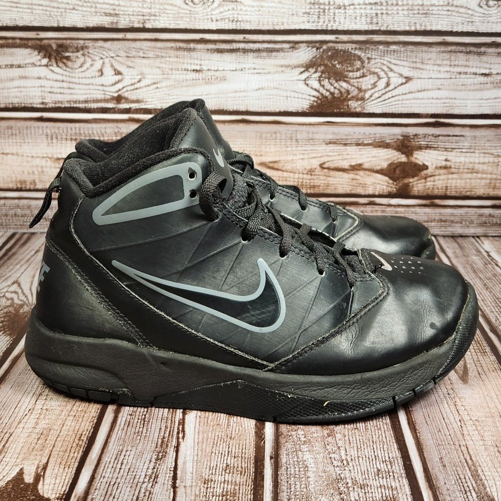 NIKE Hyped Youth Boys 3.5 Athletic Black Basketball Shoes Sneakers 454577-001